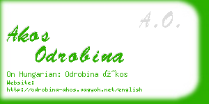 akos odrobina business card